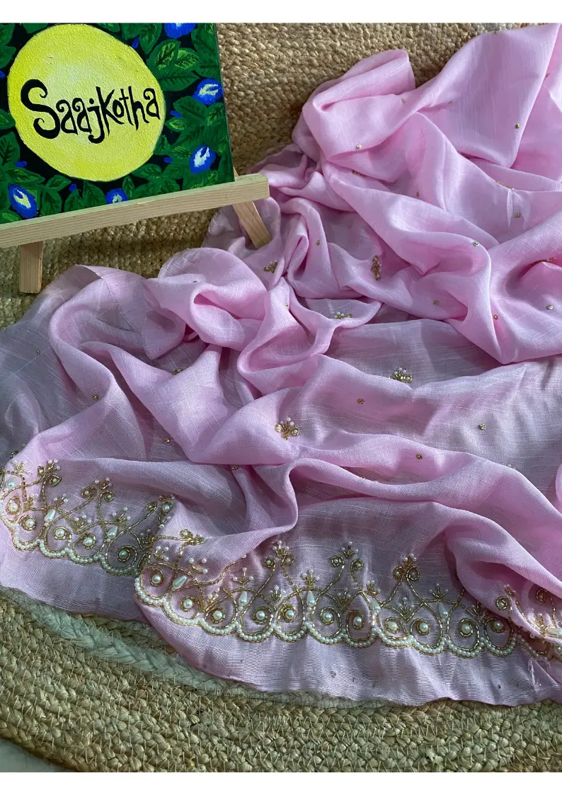 Pink karchupi cotton hijab